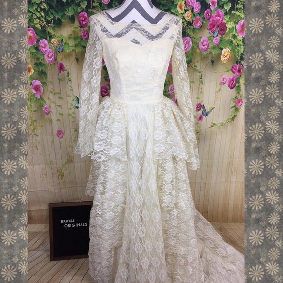 50s Wedding Dress Hibiscus